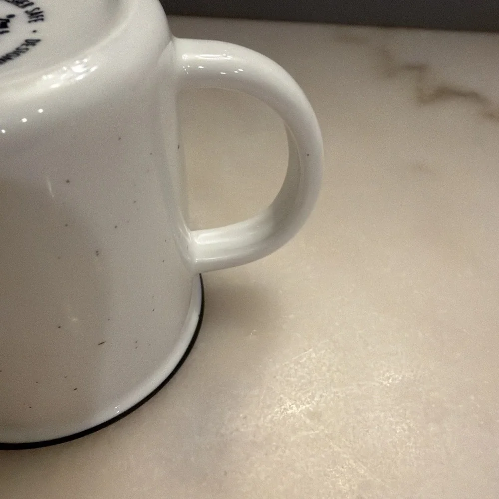 "I Survived Another Meeting" Camp Style Ceramic 10oz Coffee Mug Cup White Black - Picture 6 of 6